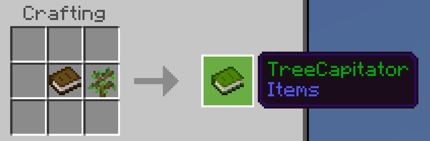 Crafting the TreeCapitator configuration book